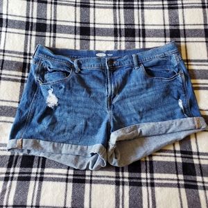 Old Navy Boyfriend Mid-Rise Distressed Shorts